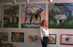 Monica at her exhibition